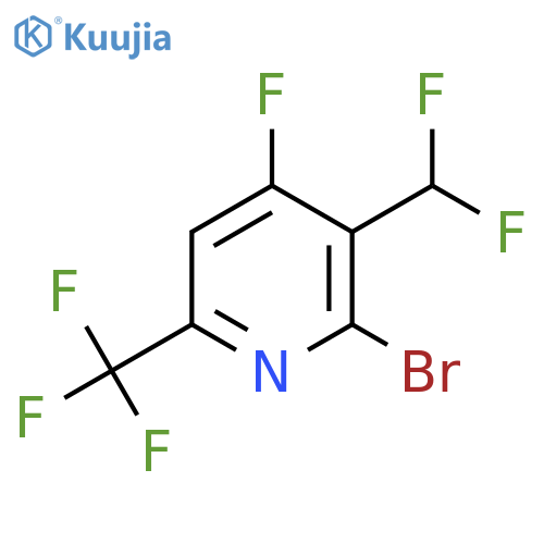 2-Bromo-3-(difluoromethyl)-4-fluoro-6-(trifluoromethyl)pyridine structure