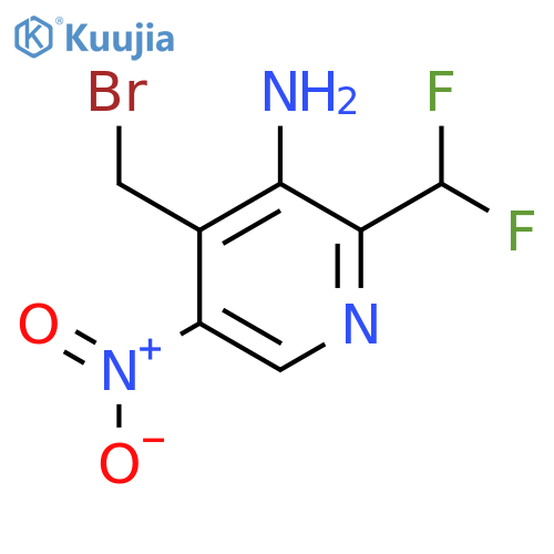 3-Amino-4-(bromomethyl)-2-(difluoromethyl)-5-nitropyridine structure