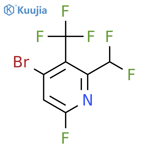 4-Bromo-2-(difluoromethyl)-6-fluoro-3-(trifluoromethyl)pyridine structure