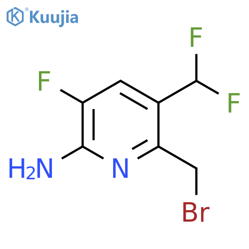 2-Amino-6-(bromomethyl)-5-(difluoromethyl)-3-fluoropyridine structure