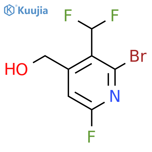 2-Bromo-3-(difluoromethyl)-6-fluoropyridine-4-methanol structure