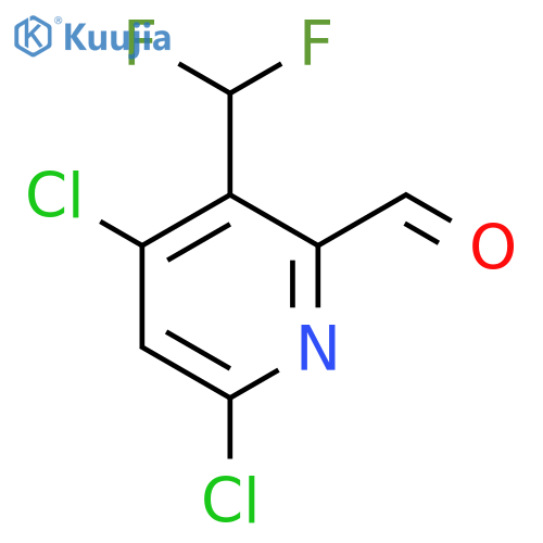 4,6-Dichloro-3-(difluoromethyl)pyridine-2-carboxaldehyde structure