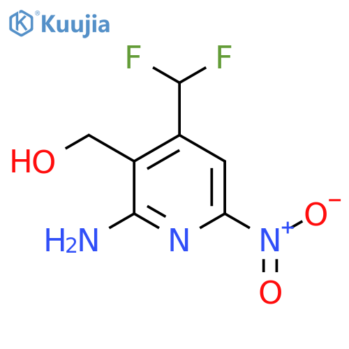 2-Amino-4-(difluoromethyl)-6-nitropyridine-3-methanol structure