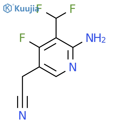 2-Amino-3-(difluoromethyl)-4-fluoropyridine-5-acetonitrile structure