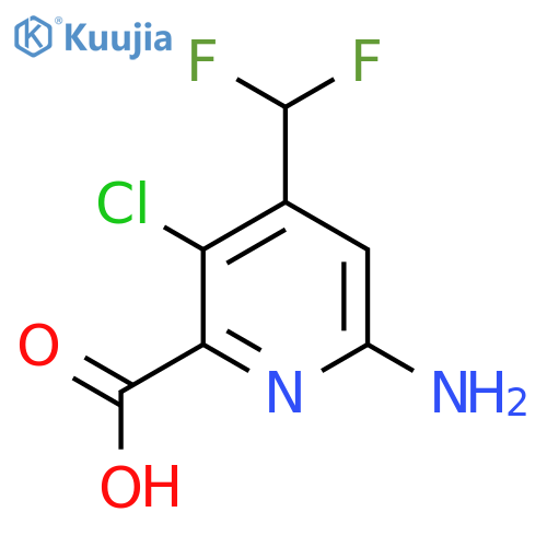 6-Amino-3-chloro-4-(difluoromethyl)pyridine-2-carboxylic acid structure
