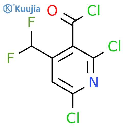 2,6-Dichloro-4-(difluoromethyl)pyridine-3-carbonyl chloride structure