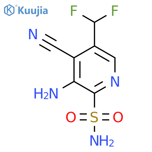 3-Amino-4-cyano-5-(difluoromethyl)pyridine-2-sulfonamide structure