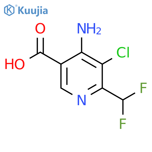 4-Amino-3-chloro-2-(difluoromethyl)pyridine-5-carboxylic acid structure
