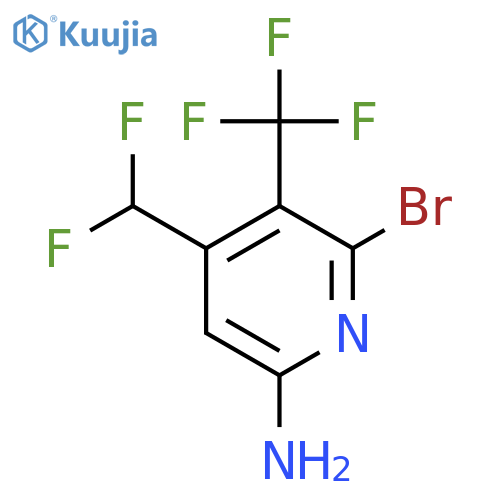6-Amino-2-bromo-4-(difluoromethyl)-3-(trifluoromethyl)pyridine structure