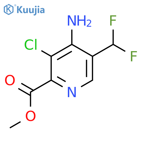 Methyl 4-amino-3-chloro-5-(difluoromethyl)pyridine-2-carboxylate structure