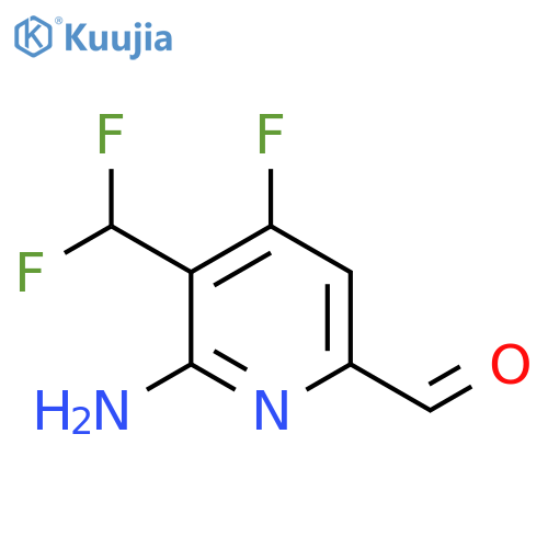 2-Amino-3-(difluoromethyl)-4-fluoropyridine-6-carboxaldehyde structure