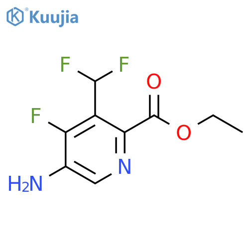 Ethyl 5-amino-3-(difluoromethyl)-4-fluoropyridine-2-carboxylate structure