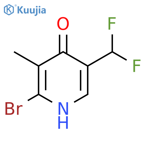 2-Bromo-5-(difluoromethyl)-4-hydroxy-3-methylpyridine structure