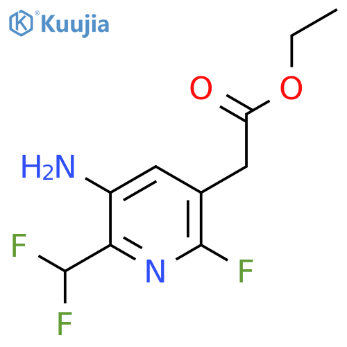 Ethyl 3-amino-2-(difluoromethyl)-6-fluoropyridine-5-acetate structure