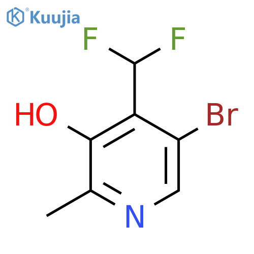 5-Bromo-4-(difluoromethyl)-3-hydroxy-2-methylpyridine structure