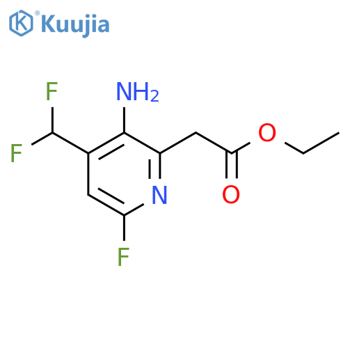 Ethyl 3-amino-4-(difluoromethyl)-6-fluoropyridine-2-acetate structure