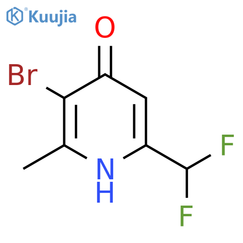 3-Bromo-6-(difluoromethyl)-4-hydroxy-2-methylpyridine structure