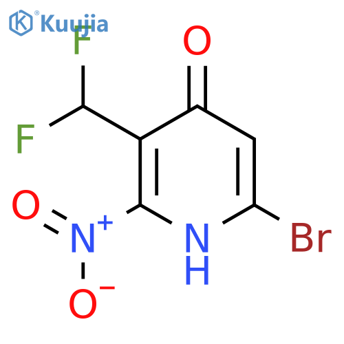 6-Bromo-3-(difluoromethyl)-4-hydroxy-2-nitropyridine structure