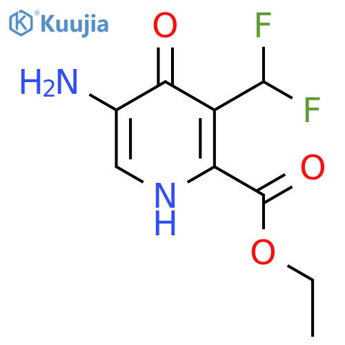 Ethyl 5-amino-3-(difluoromethyl)-4-hydroxypyridine-2-carboxylate structure