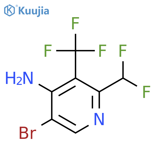 4-Amino-5-bromo-2-(difluoromethyl)-3-(trifluoromethyl)pyridine structure