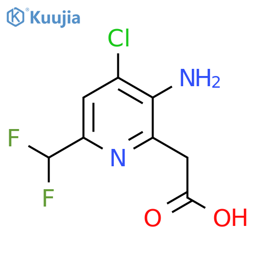 3-Amino-4-chloro-6-(difluoromethyl)pyridine-2-acetic acid structure