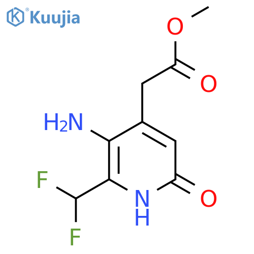 Methyl 3-amino-2-(difluoromethyl)-6-hydroxypyridine-4-acetate structure