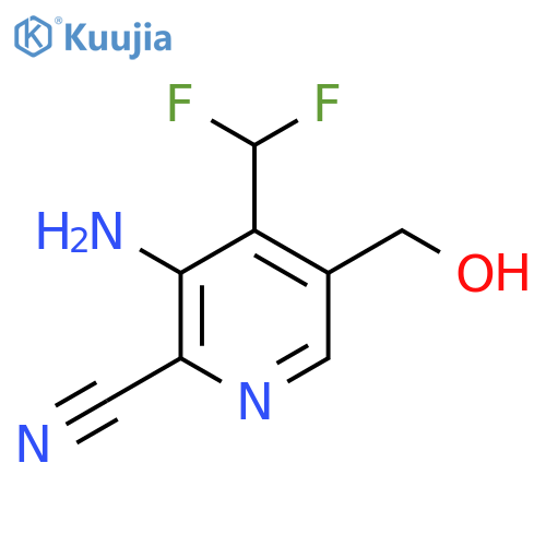 3-Amino-2-cyano-4-(difluoromethyl)pyridine-5-methanol structure