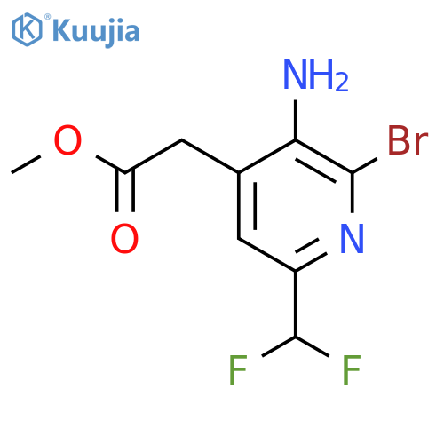Methyl 3-amino-2-bromo-6-(difluoromethyl)pyridine-4-acetate structure