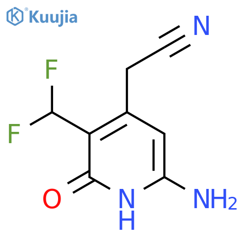 6-Amino-3-(difluoromethyl)-2-hydroxypyridine-4-acetonitrile structure