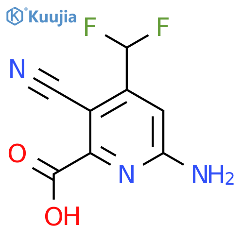 6-Amino-3-cyano-4-(difluoromethyl)pyridine-2-carboxylic acid structure