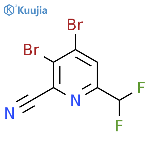 2-Cyano-3,4-dibromo-6-(difluoromethyl)pyridine structure