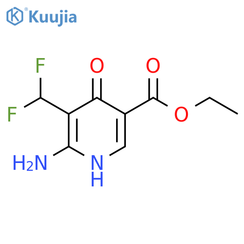 Ethyl 2-amino-3-(difluoromethyl)-4-hydroxypyridine-5-carboxylate structure