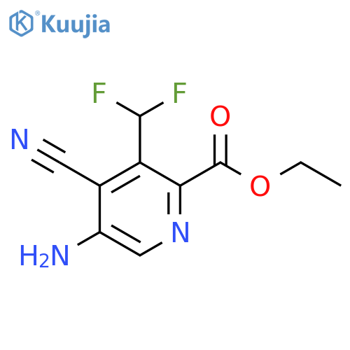 Ethyl 5-amino-4-cyano-3-(difluoromethyl)pyridine-2-carboxylate structure