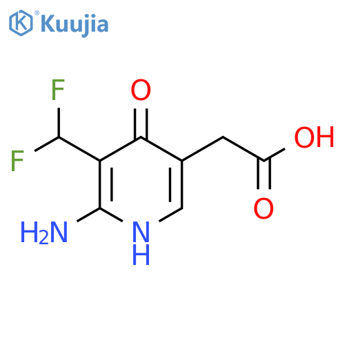2-Amino-3-(difluoromethyl)-4-hydroxypyridine-5-acetic acid structure