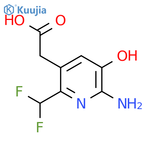 2-Amino-6-(difluoromethyl)-3-hydroxypyridine-5-acetic acid structure
