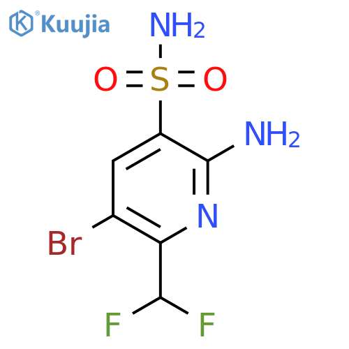 2-Amino-5-bromo-6-(difluoromethyl)pyridine-3-sulfonamide structure