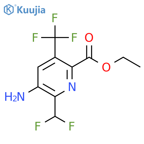 Ethyl 3-amino-2-(difluoromethyl)-5-(trifluoromethyl)pyridine-6-carboxylate structure
