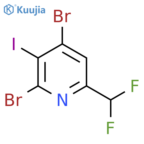 2,4-Dibromo-6-(difluoromethyl)-3-iodopyridine structure