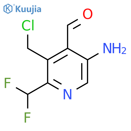 5-Amino-3-(chloromethyl)-2-(difluoromethyl)pyridine-4-carboxaldehyde structure