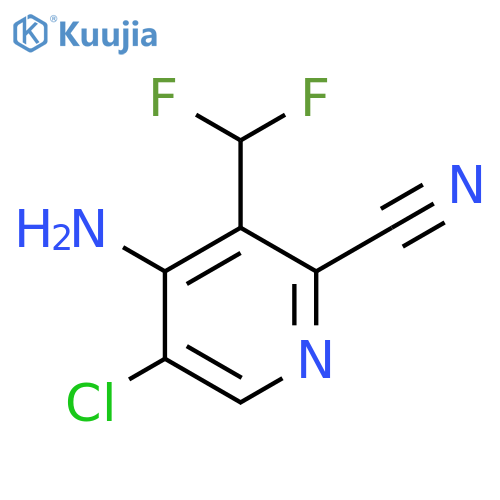 4-Amino-5-chloro-2-cyano-3-(difluoromethyl)pyridine structure