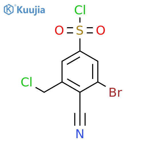 3-Bromo-5-chloromethyl-4-cyanobenzenesulfonyl chloride structure