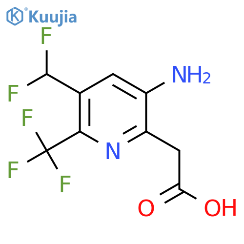 3-Amino-5-(difluoromethyl)-6-(trifluoromethyl)pyridine-2-acetic acid structure