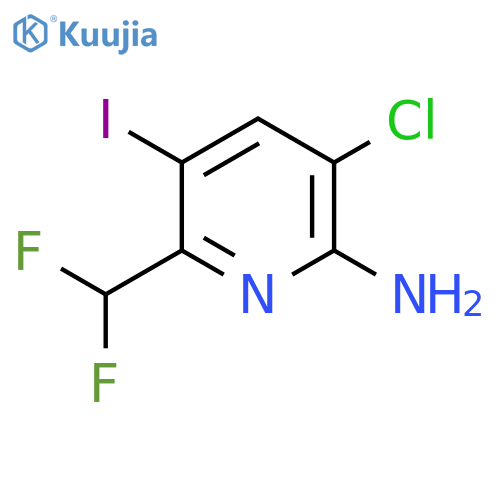 2-Amino-3-chloro-6-(difluoromethyl)-5-iodopyridine structure