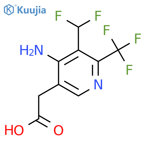 4-Amino-3-(difluoromethyl)-2-(trifluoromethyl)pyridine-5-acetic acid structure