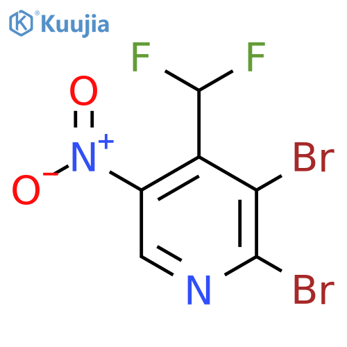 2,3-Dibromo-4-(difluoromethyl)-5-nitropyridine structure