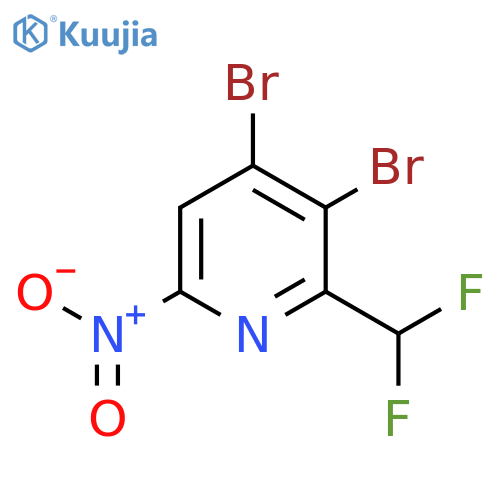 3,4-Dibromo-2-(difluoromethyl)-6-nitropyridine structure