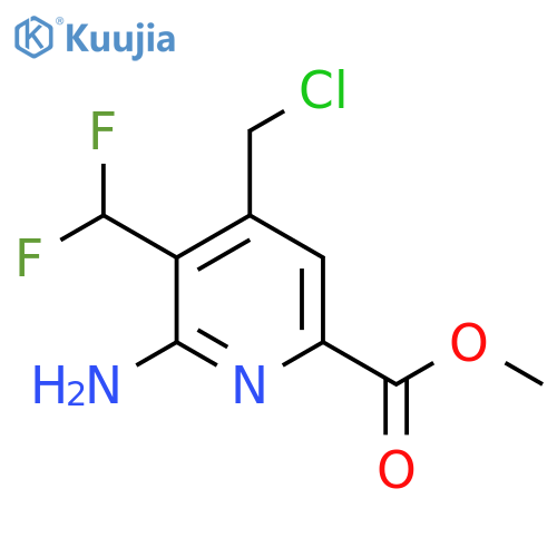 Methyl 2-amino-4-(chloromethyl)-3-(difluoromethyl)pyridine-6-carboxylate structure