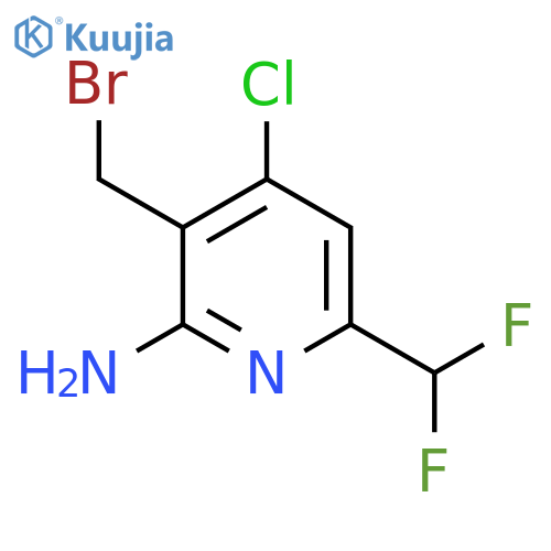 2-Amino-3-(bromomethyl)-4-chloro-6-(difluoromethyl)pyridine structure