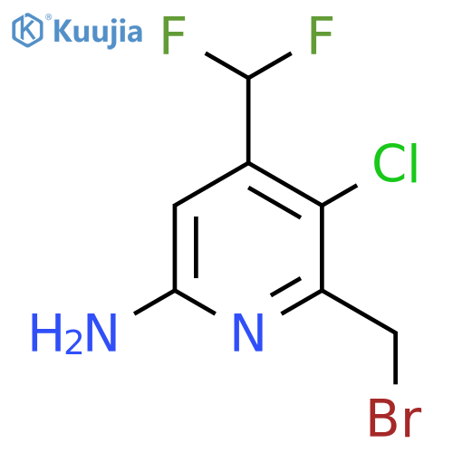 6-Amino-2-(bromomethyl)-3-chloro-4-(difluoromethyl)pyridine structure