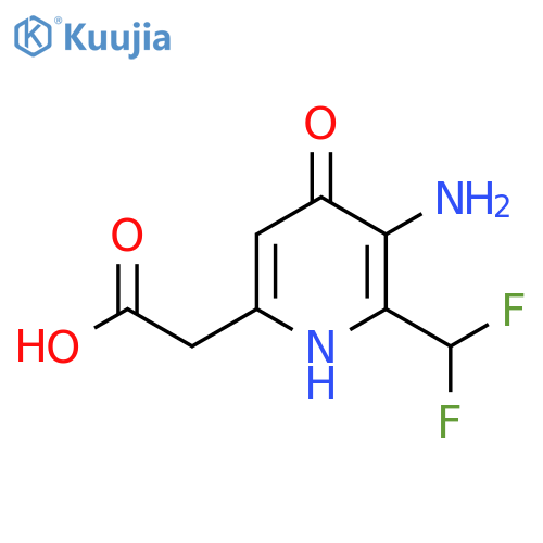 3-Amino-2-(difluoromethyl)-4-hydroxypyridine-6-acetic acid structure